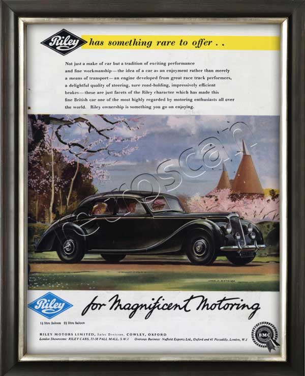 1953 vintage Riley advert