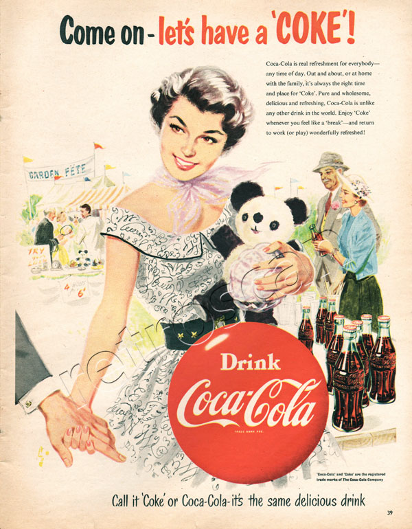 vintage Coca Cola Panda ad