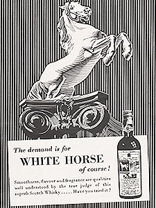 1955 White Horse Whisky - vintage ad