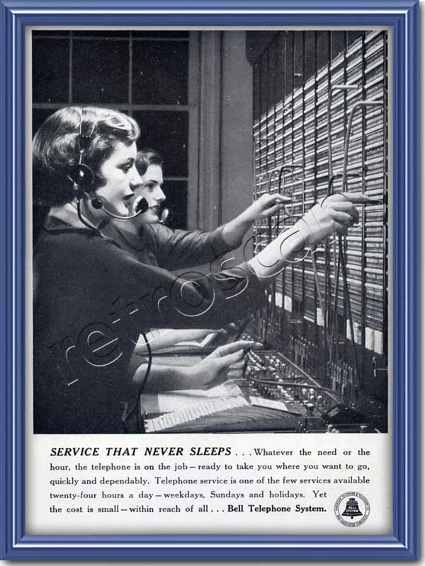 1950 Bell Telephone Service vintage advert