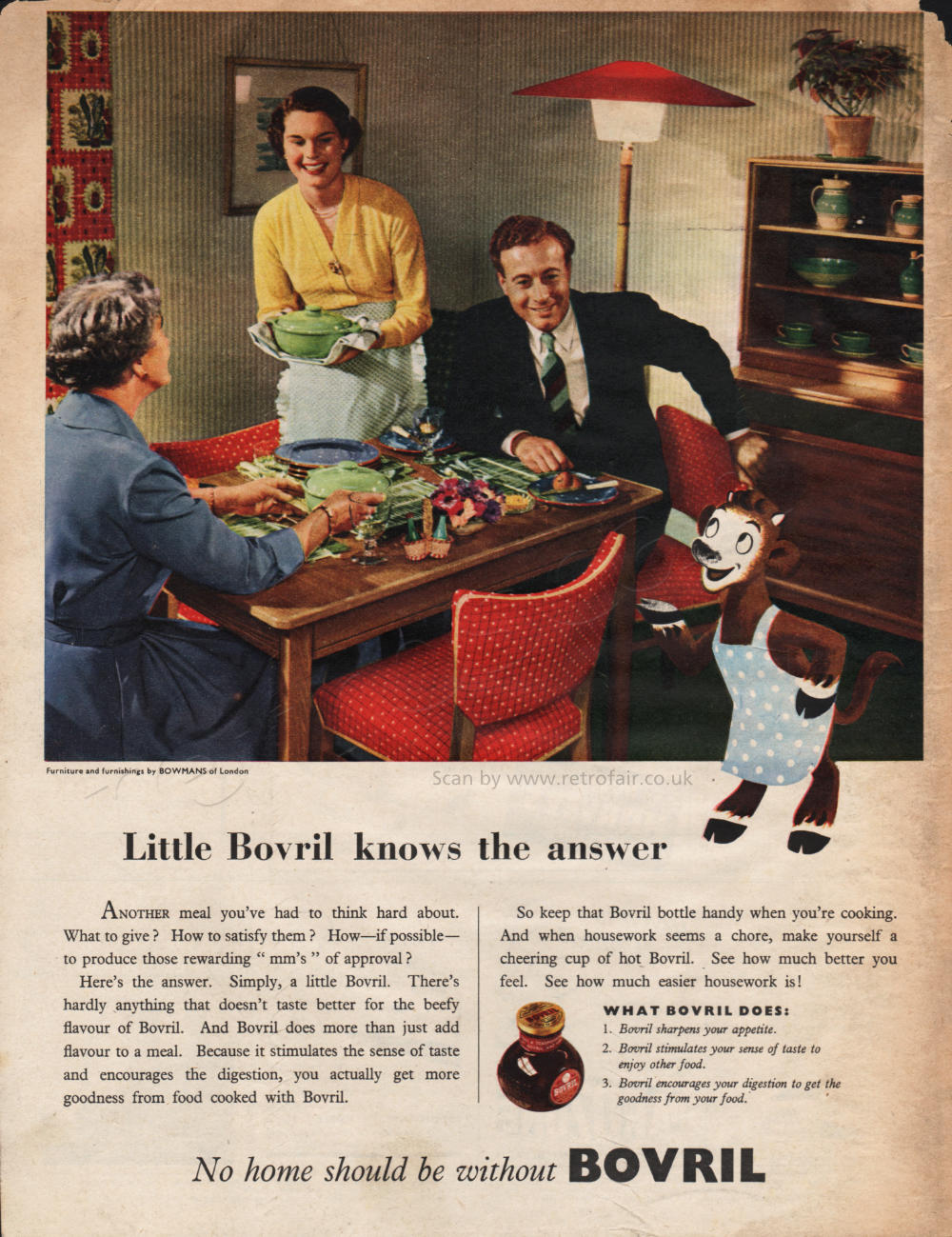 1953 Bovril - unframed vintage ad