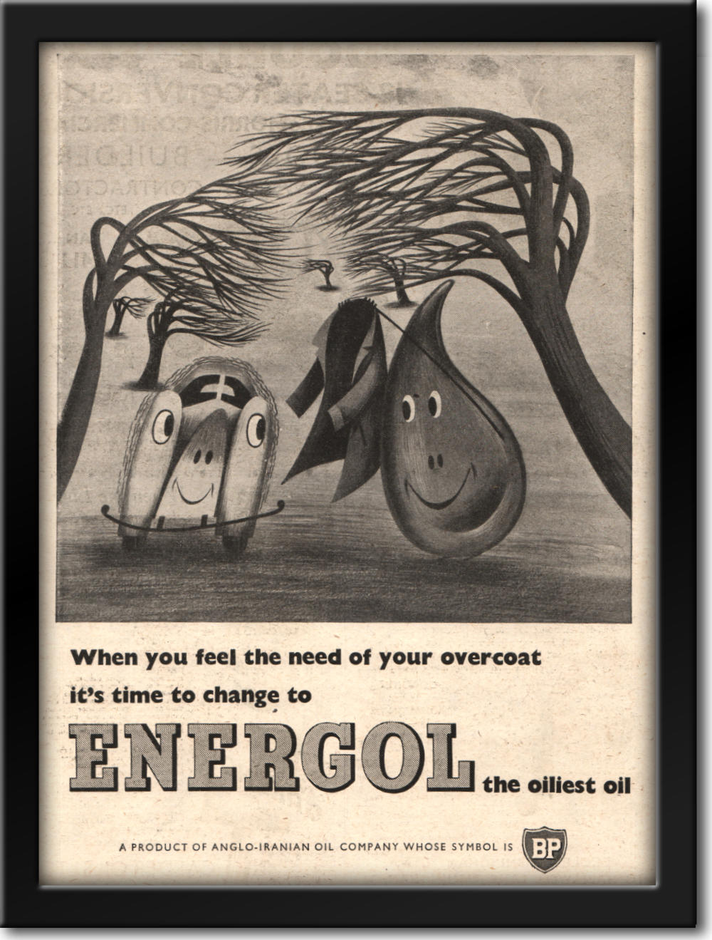 1953 BP Energol - framed preview retro