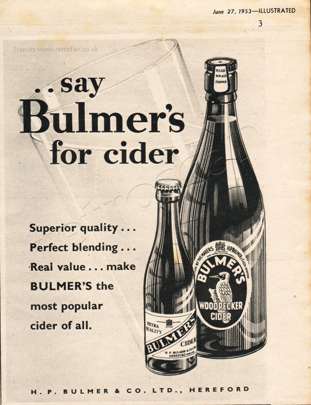 1953 Bulmer's Cider - unframed vintage ad