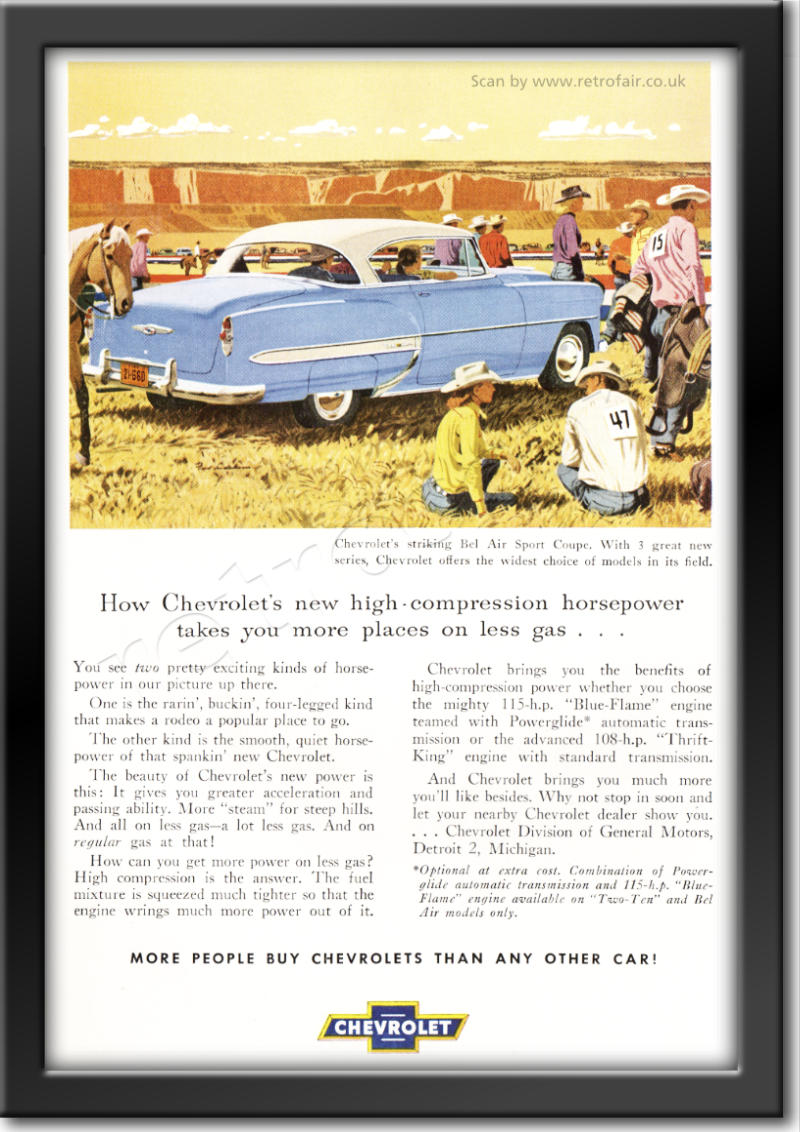 1953 vintage Chevrolet  ad