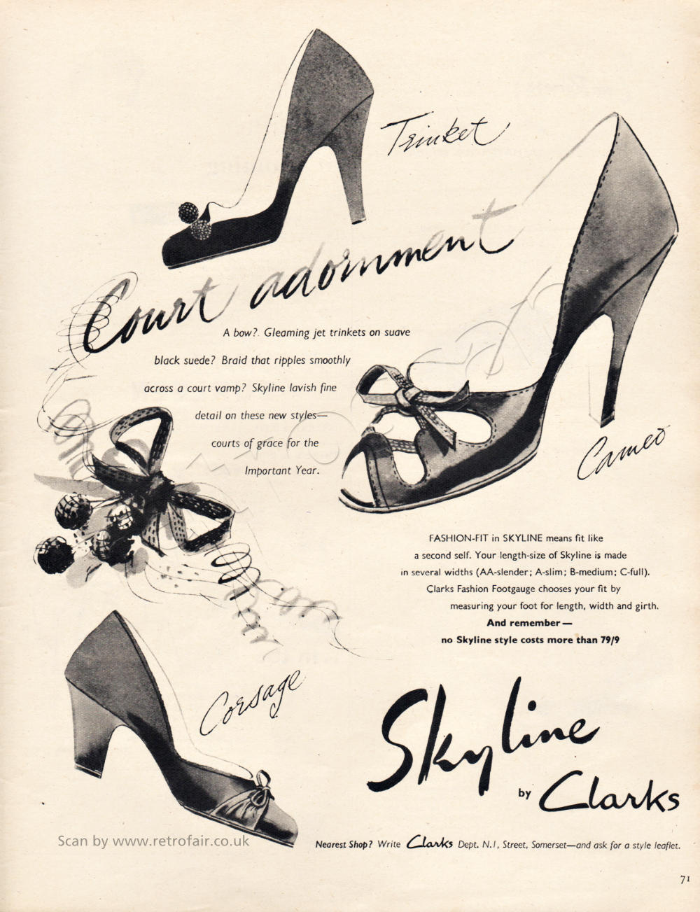 1953 Clarks Skyline Shoes - unfarmed