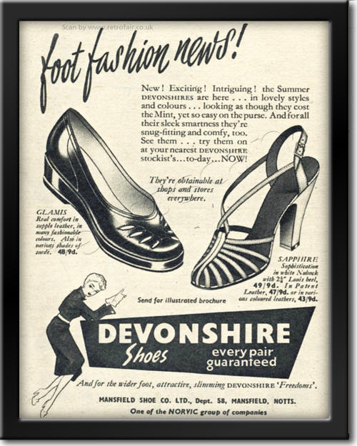 1953 Devonshire Shoes - framed preview