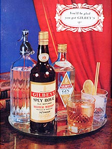 1953 Gilbey's - vintage ad