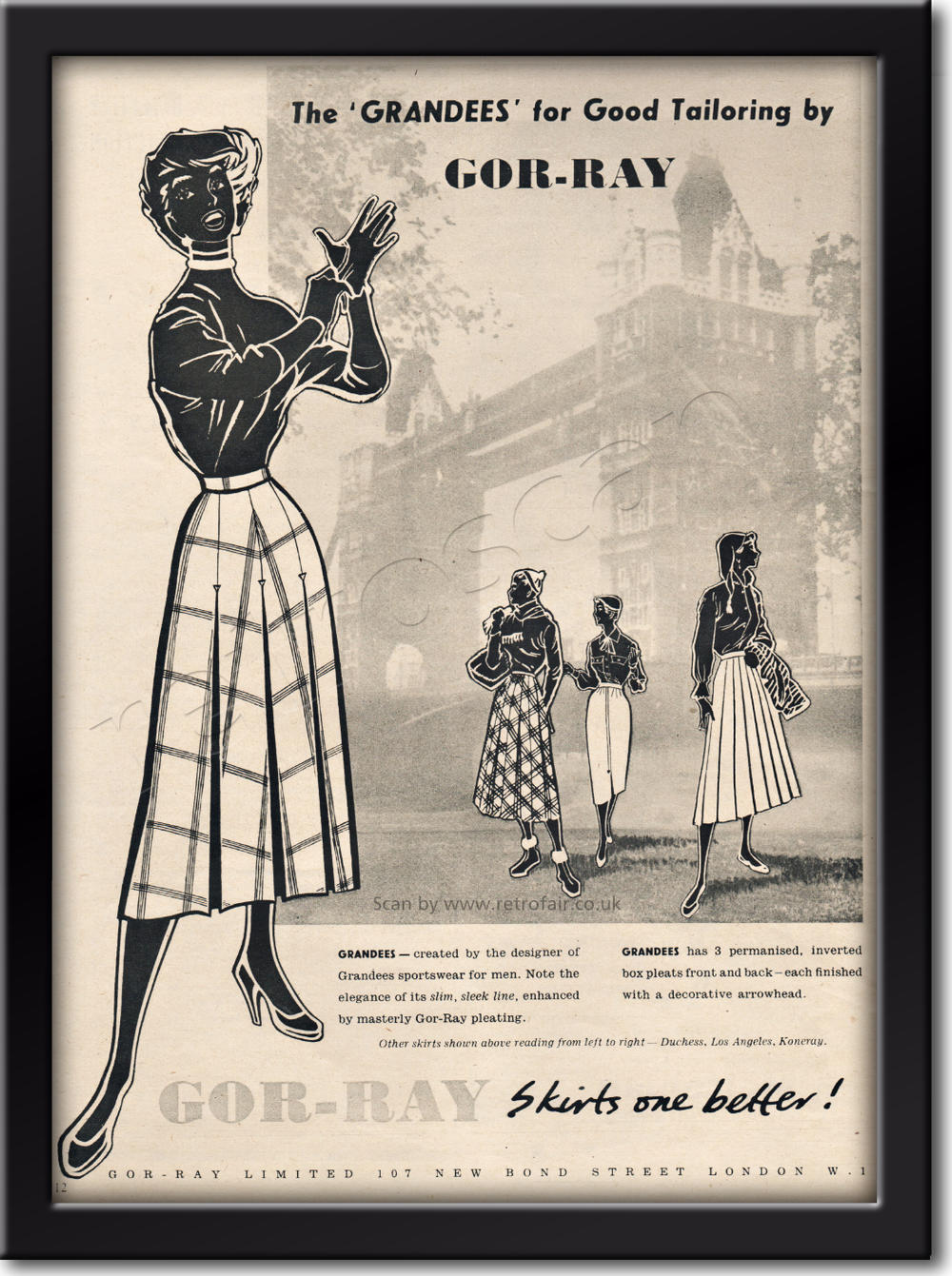 1953 Gor-Ray Tailoring vintage advert