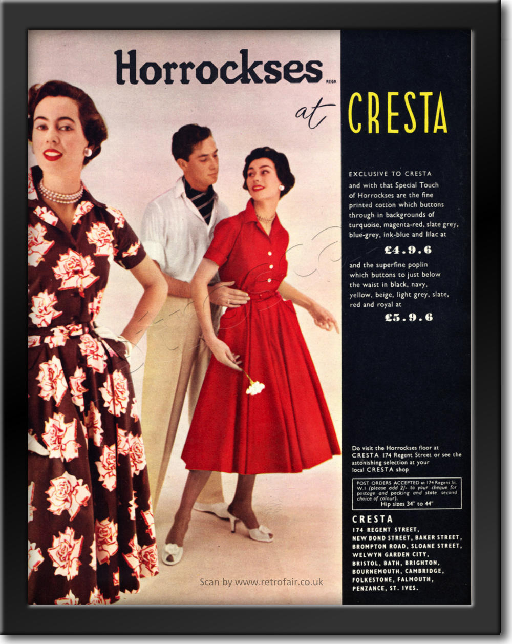 1953 vintage Horrockses advert