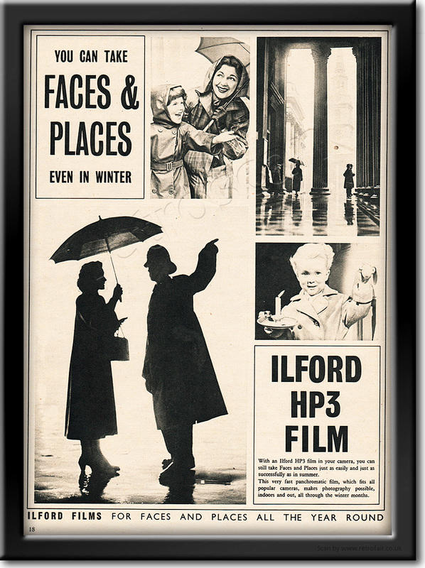  1953 Ilford HP3 Film - framed preview retro