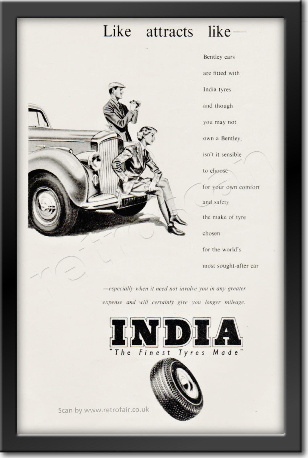 1953 vintage India Tyres ad
