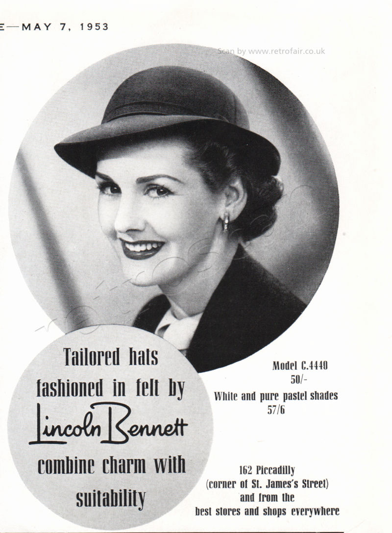 1953 Lincoln Bennett - unframed vintage ad
