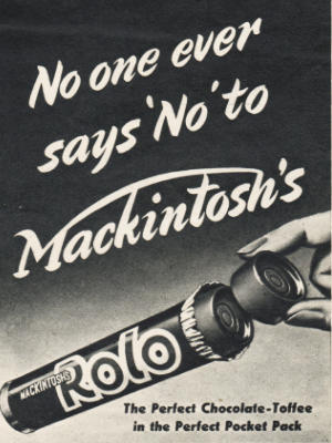 1953 Mackintosh's Rolo viontage ad