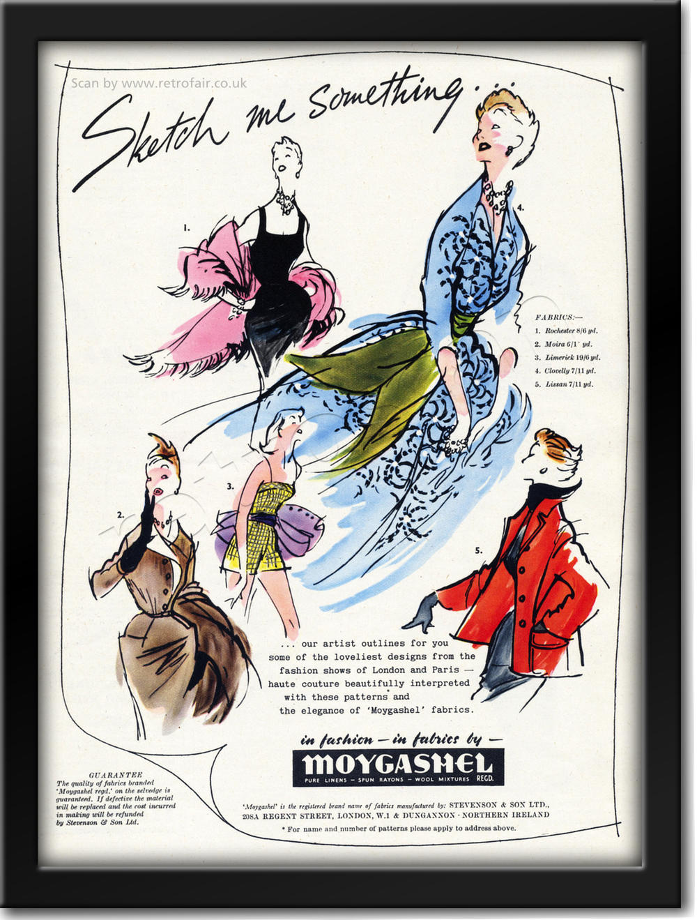 vintage 1953 Moygashel ad