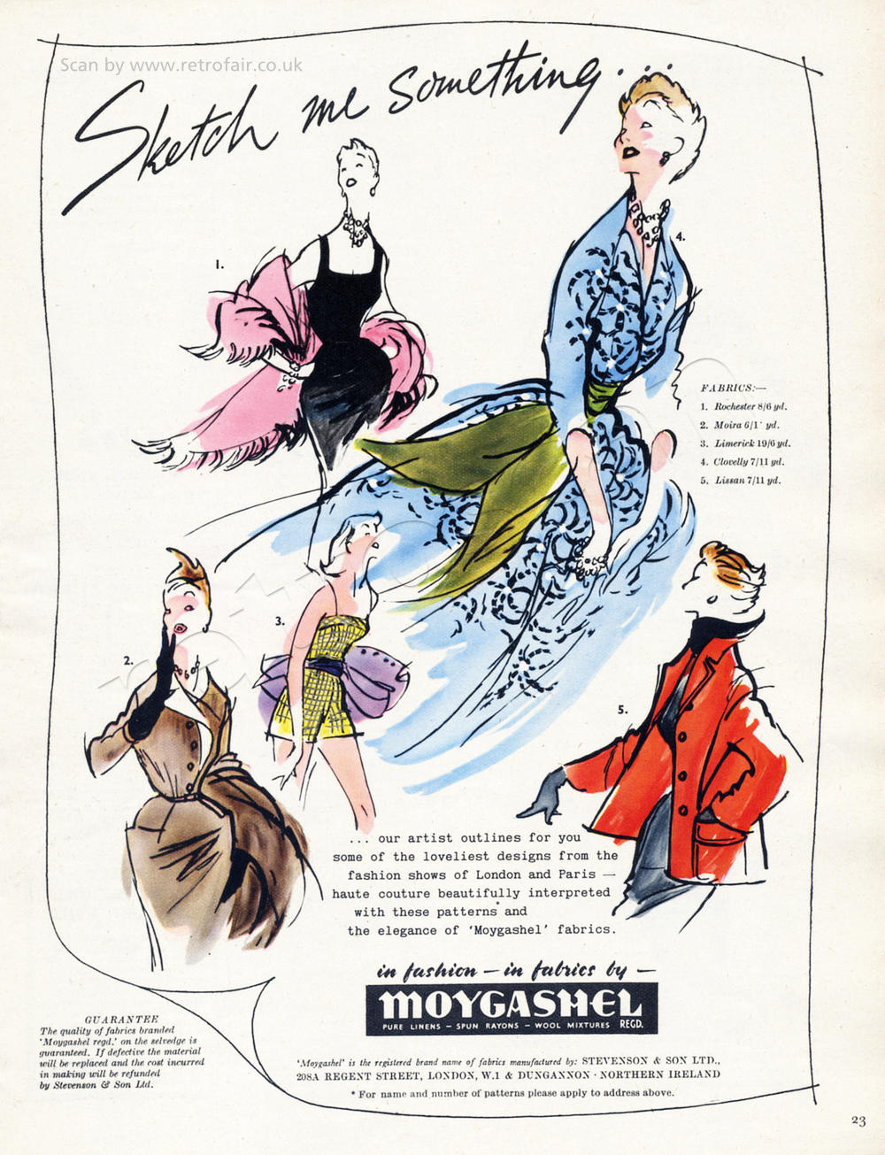 1953 Moygashel vintage ad