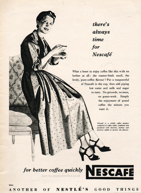 vintage 1953 Nescafé ad