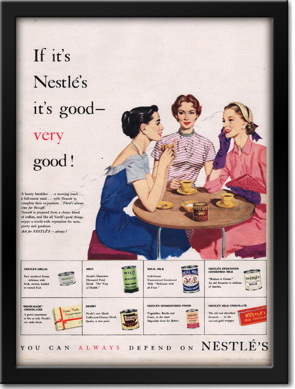 retro Nestlé products advert