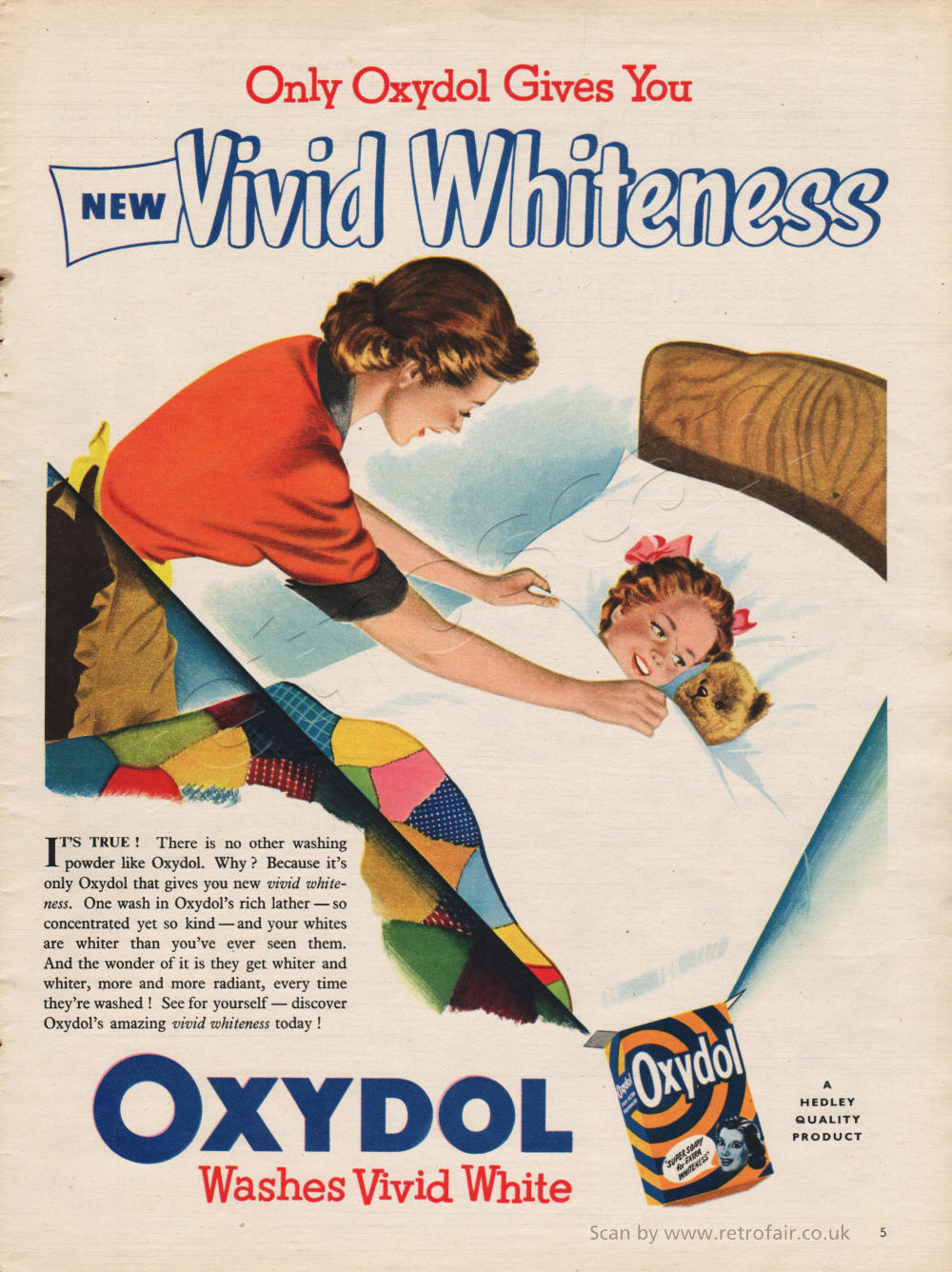 1953 Oxydol Detergent - unframed vintage ad