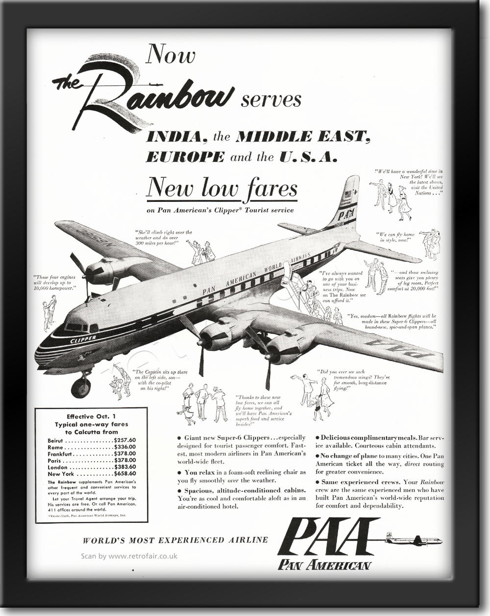 vintage 1953 Pan American Airlines