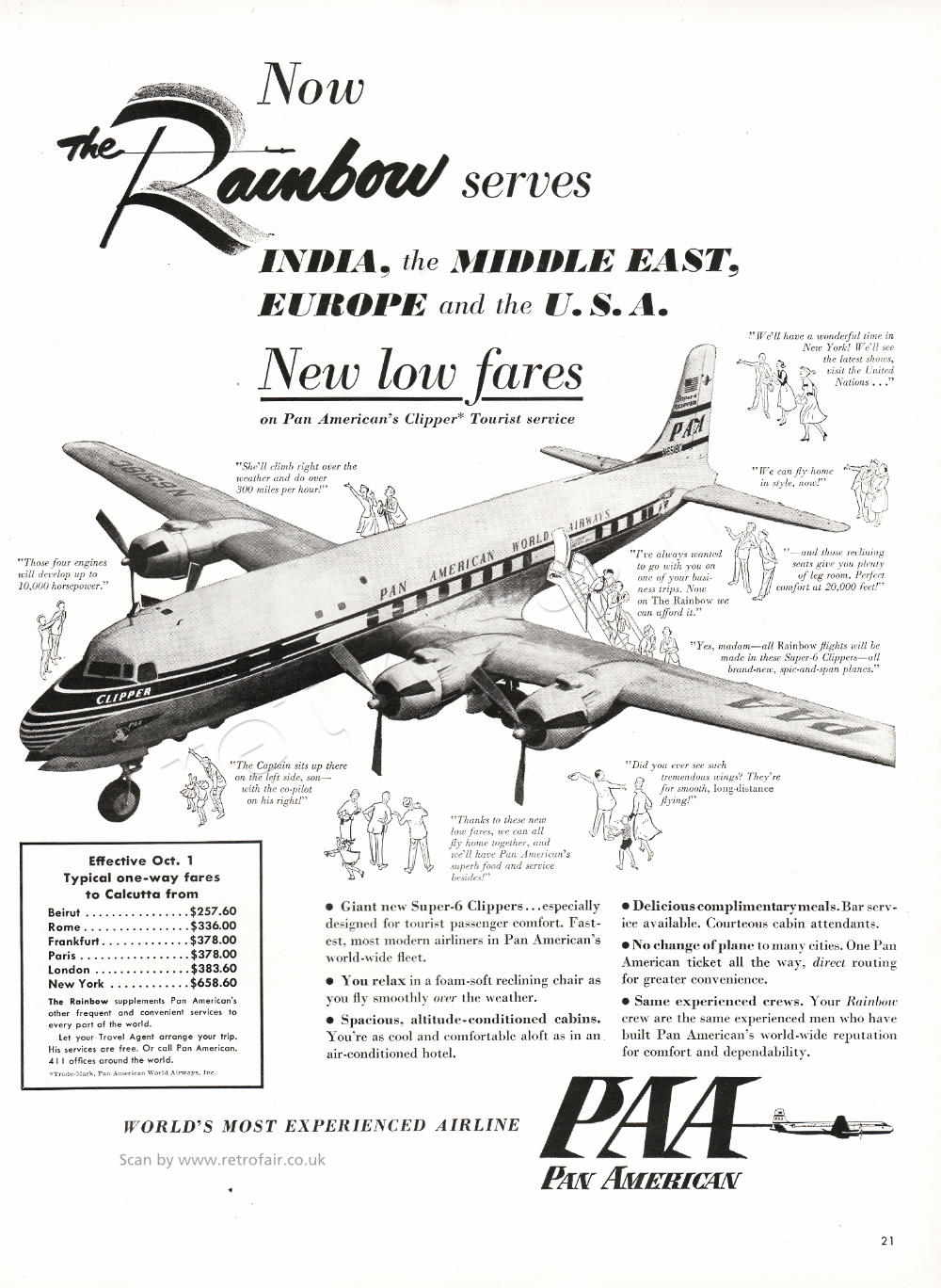 Pan American Airlines vintage ad