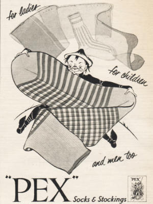1953 Pex Stockings advert