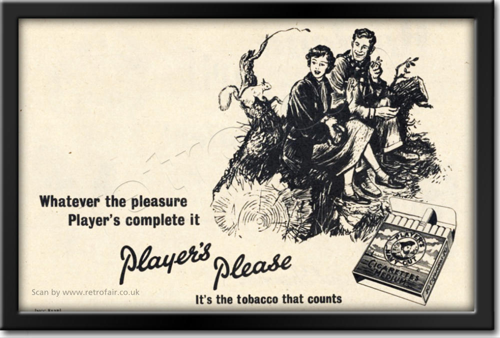 1953 Player's Cigarettes ad
