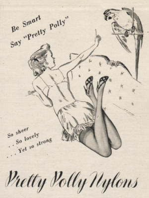 1953 Pretty Polly Stockings vintage ad
