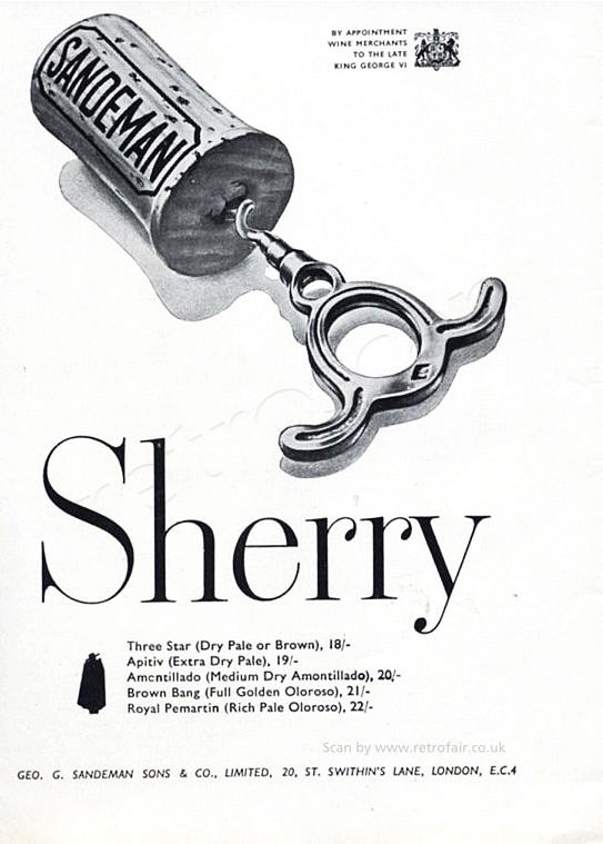 1953 Sandeman Sherry 