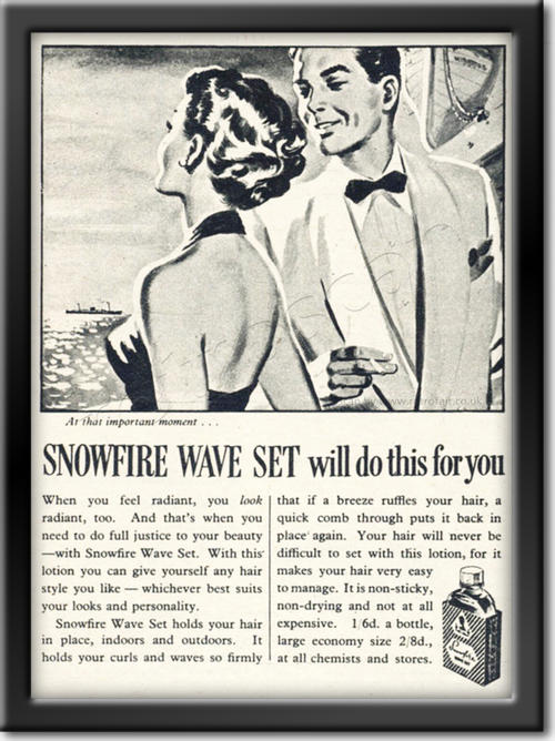 1953 vintage Snowfire advert