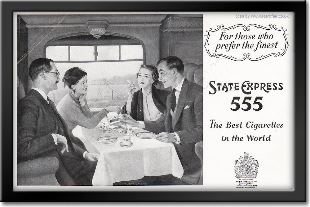 1953 State Express 555 Cigarettes - framed preview vintage ad