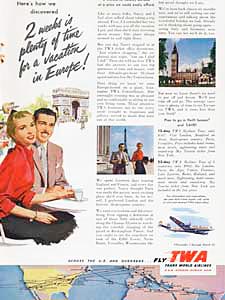 1953 TWA - vintage ad