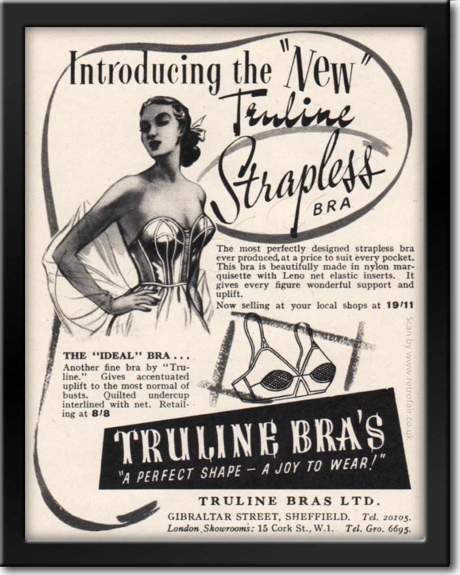 1953 Truline Underwear - framed preview vintage ad