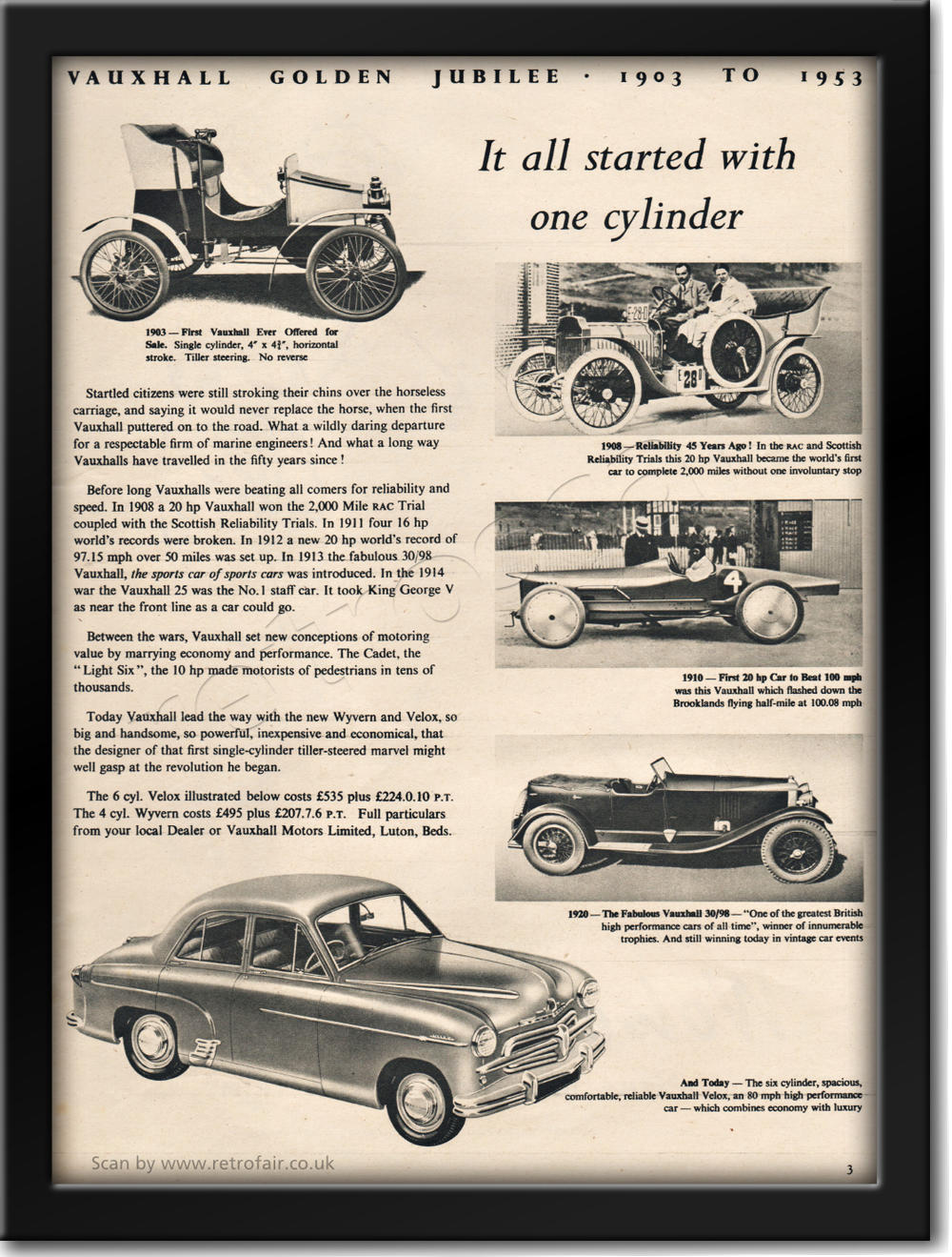 1953 vintage Vauxhall Heritage advert
