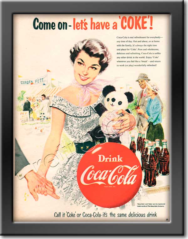 1954 Coca Cola Panda - framed preview