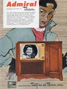 1951 Admiral TV  - vintage ad