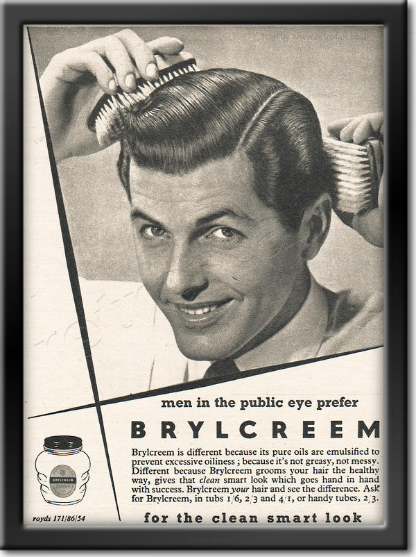 1954 Brylcreem - framed preview vintage ad
