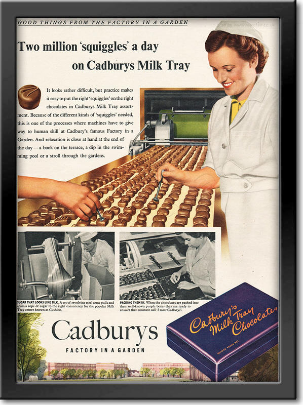 1954 Cadbury's Milk Tray - unframed vintage ad