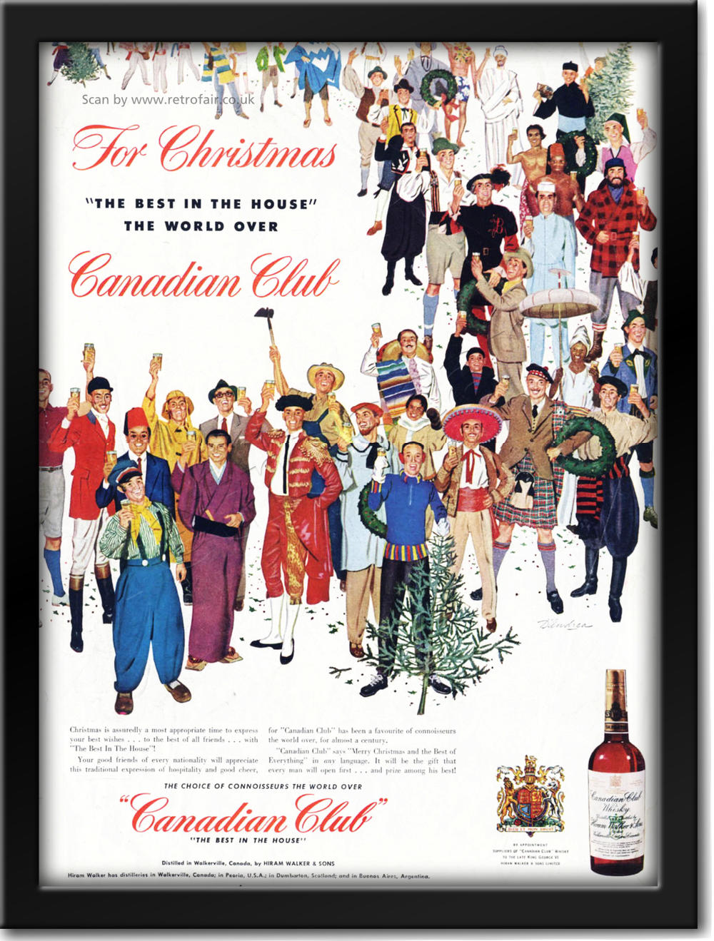 1954 vintage Canadian Club Whisky ad
