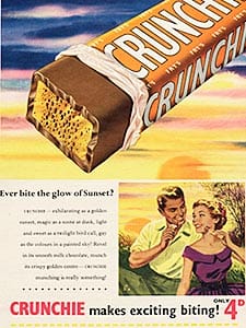 1954 ​Crunchie - vintage ad