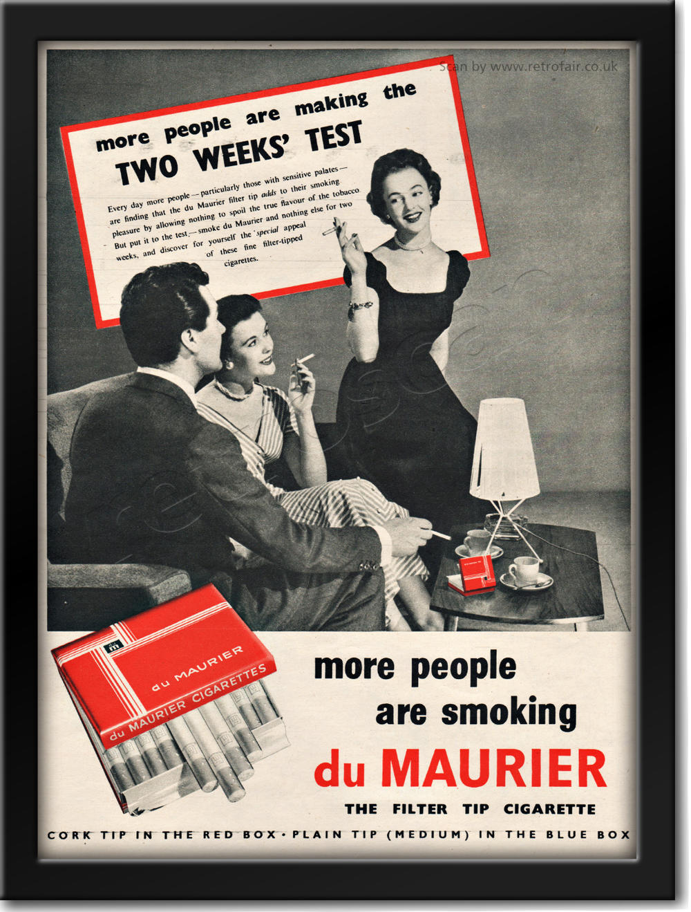 1954 Du Maurier Cigarettes - framed preview