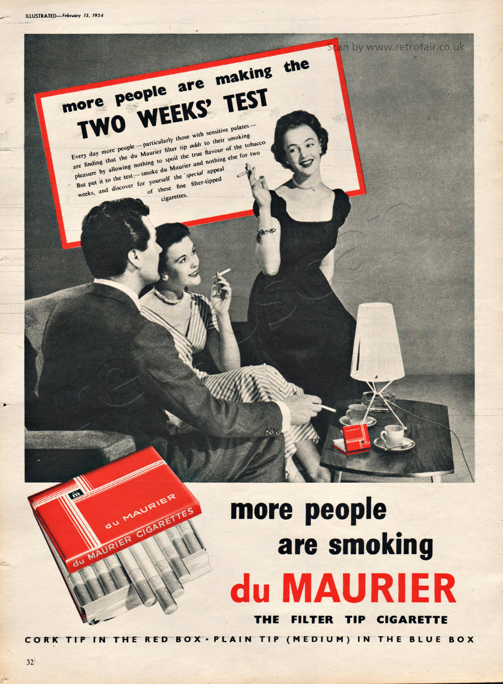 1954 Du Maurier Cigarettes - unframed