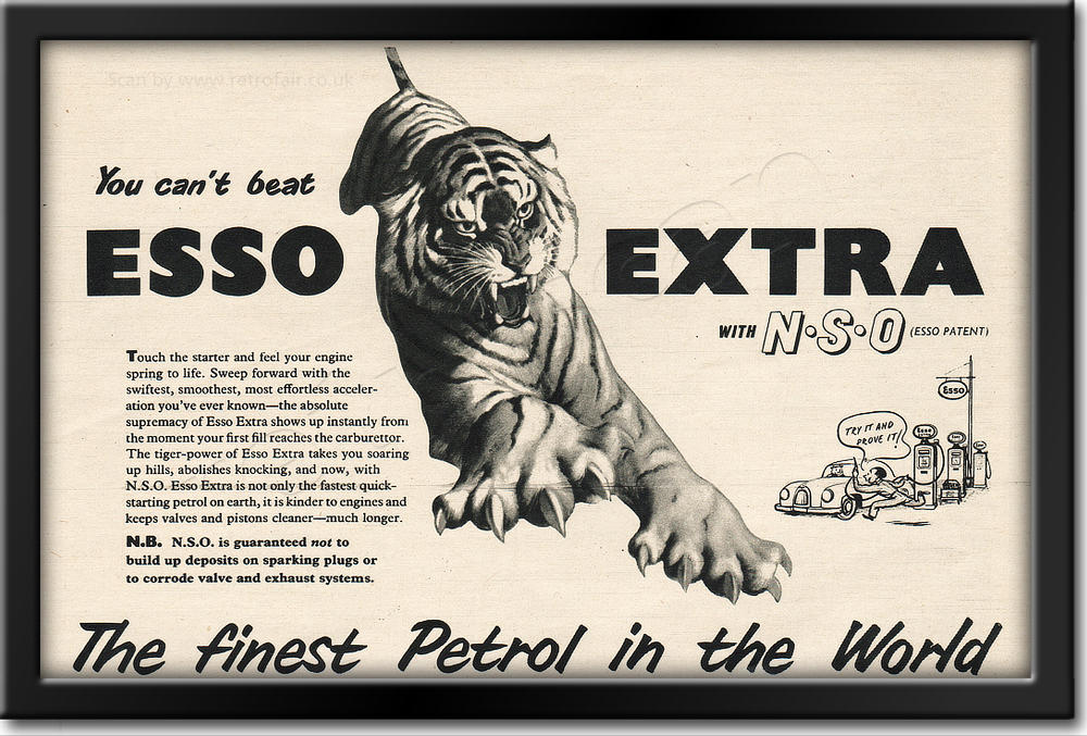 1954 Esso Extra vintage ad