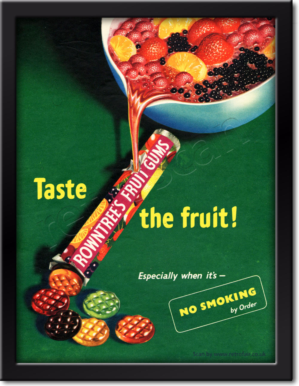 vintage 1954 Fruit Gums ad