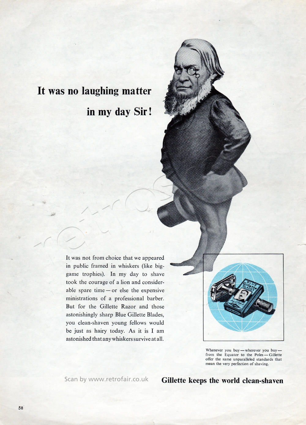 1954 Gillette vintage advert
