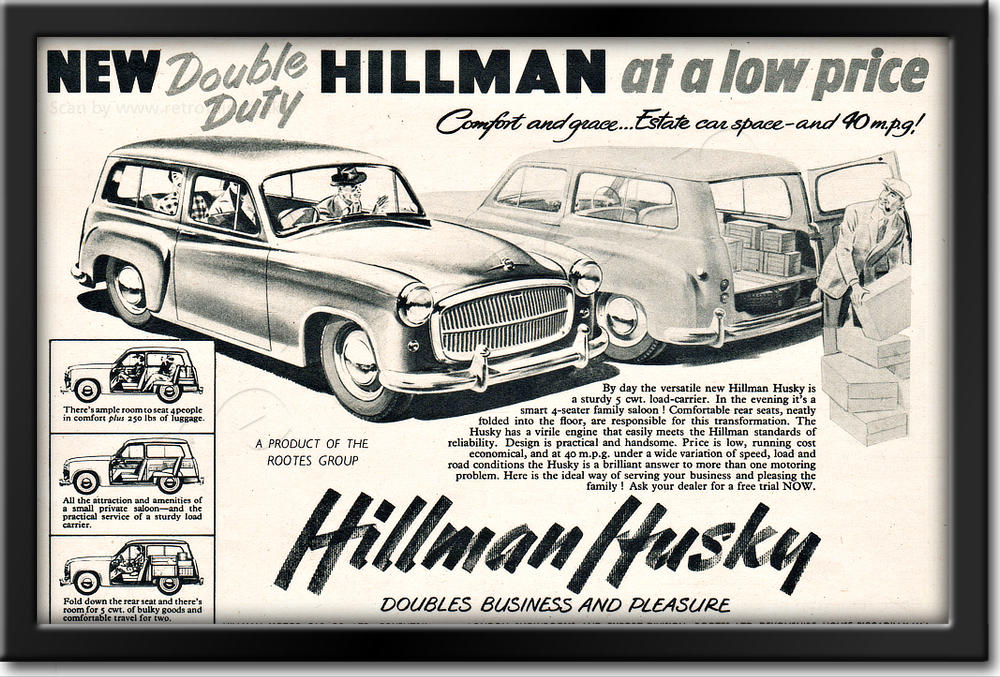 1954 Hillman Husky  vintage advert
