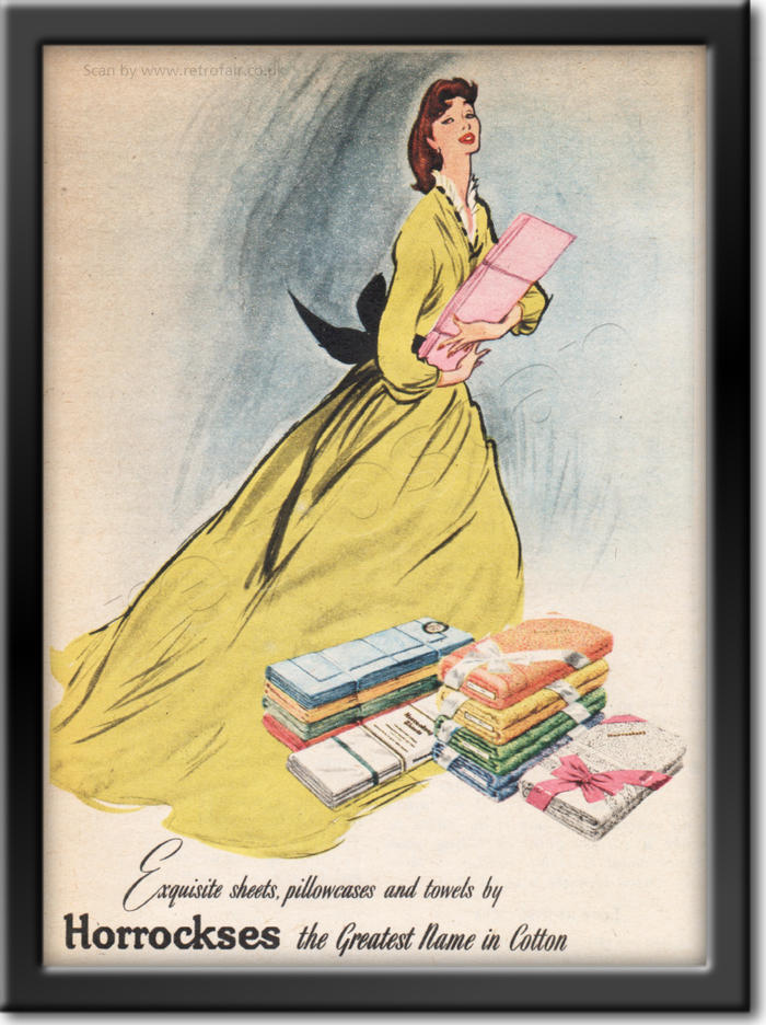 1954 Horrockses  - framed preview vintage ad