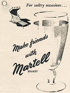 1954 Martell Brandy - vintage ad