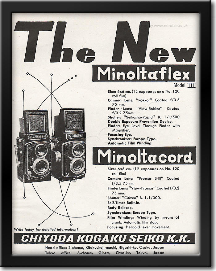 1954 vintage Minolta Ad