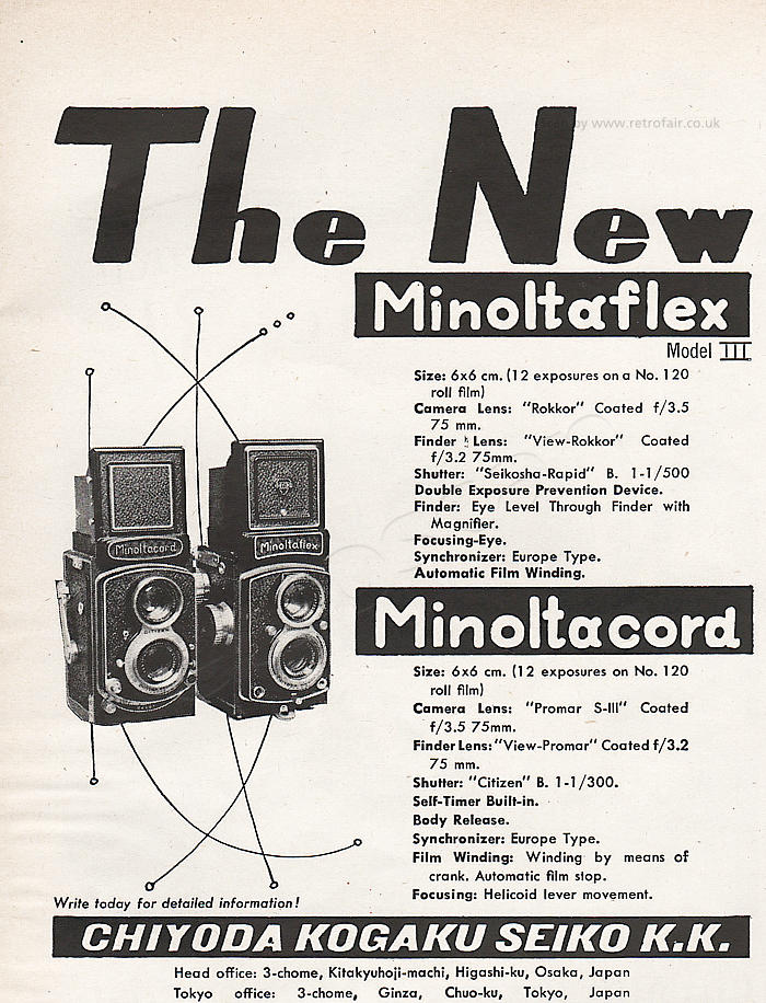 1954 Minolta Cameras