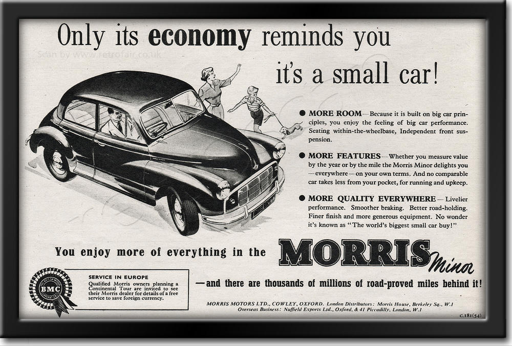 1954 Morris vintage ad